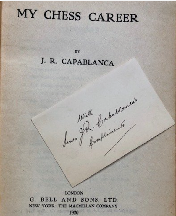 Capablanca, my chess career 1920 asta catawiki 14 05 2023 105 euro