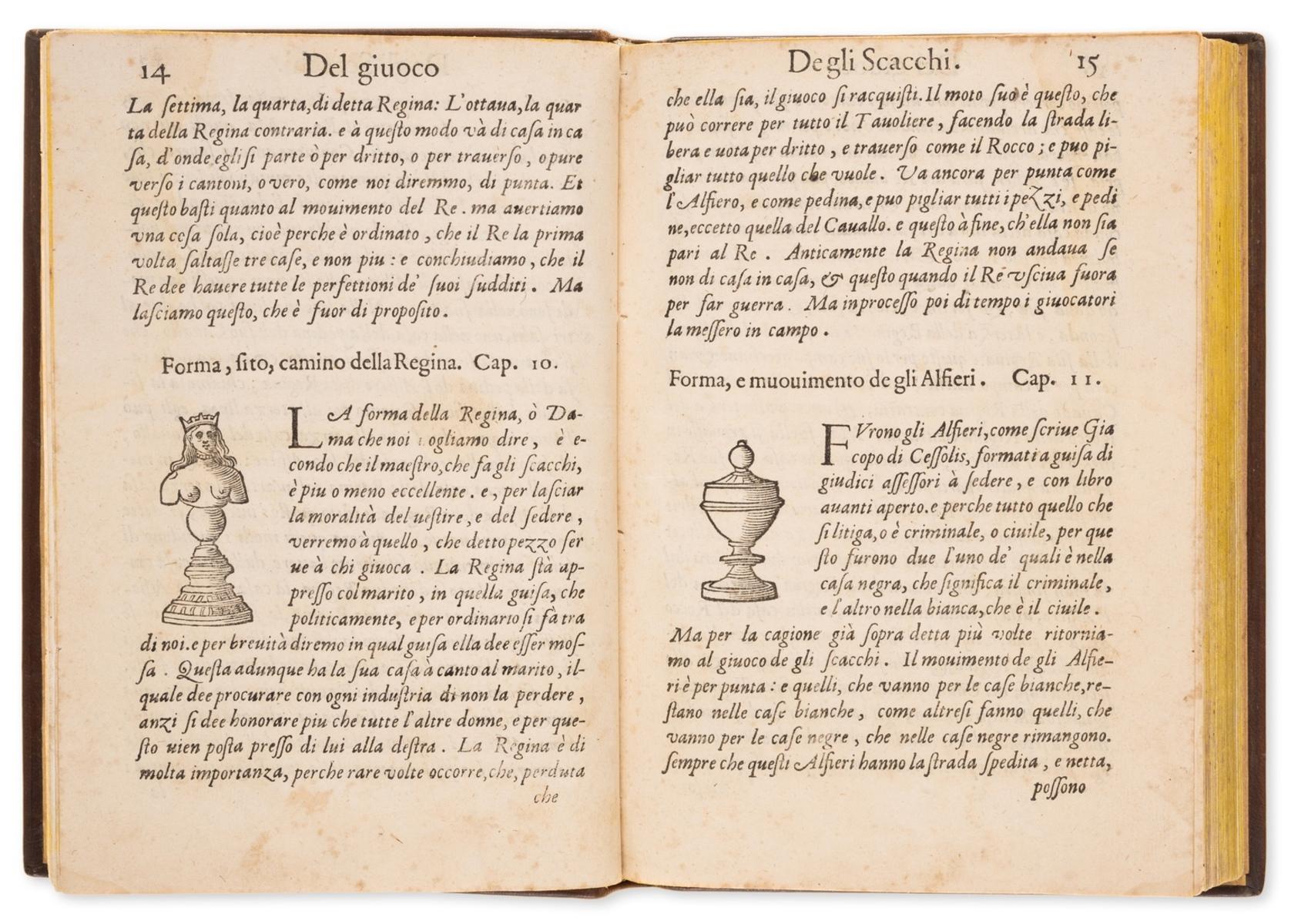 López de Segura (Ruy) Il giuoco de gli scacchi, prima edizione in italiano, Venezia, Cornelio Arrivabene, 1584